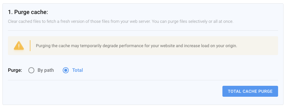 Total Cache Purge