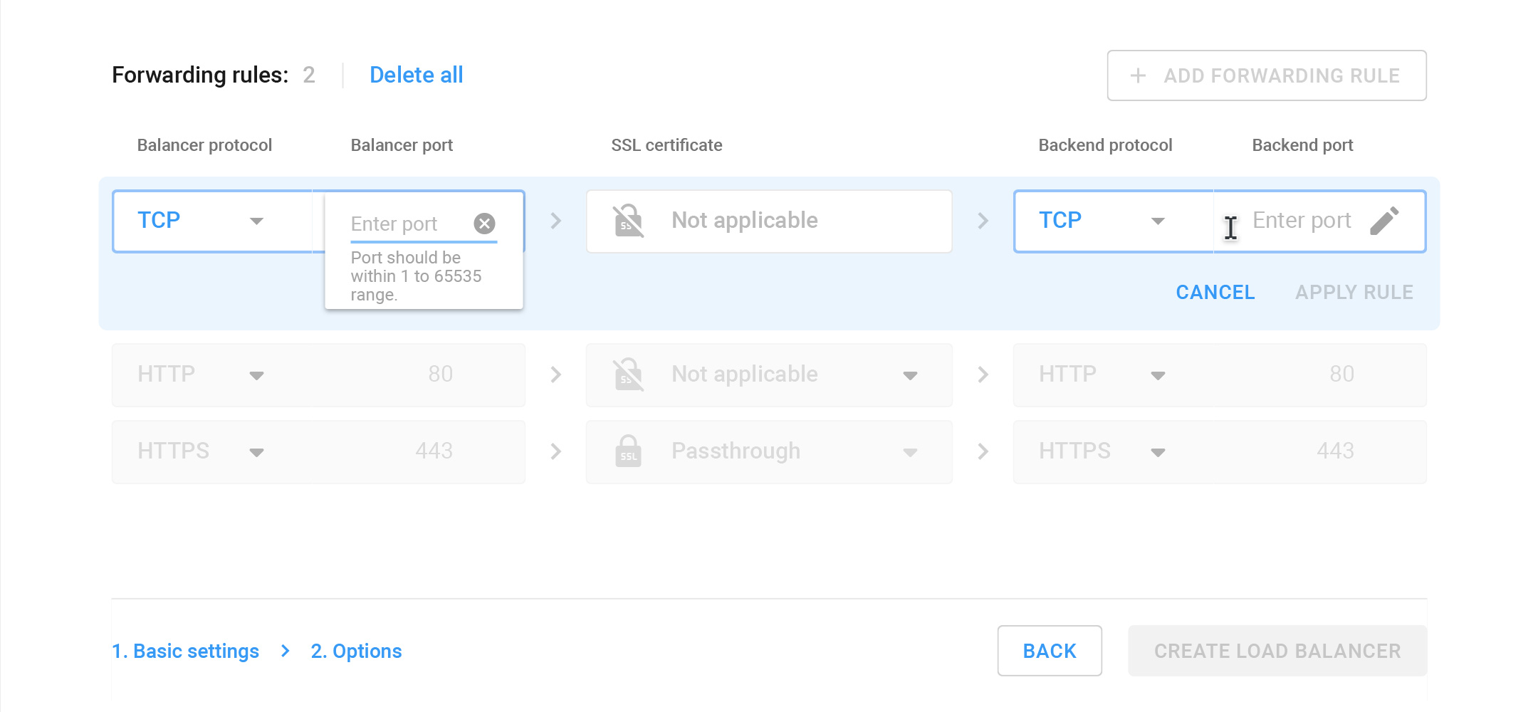 Step 5.2 — Set up custom forwarding rules